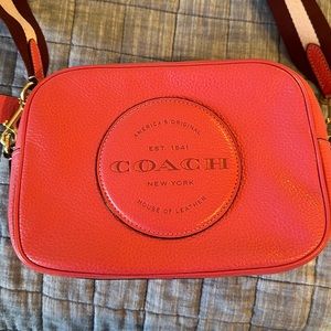 Coach hot pink camera bag